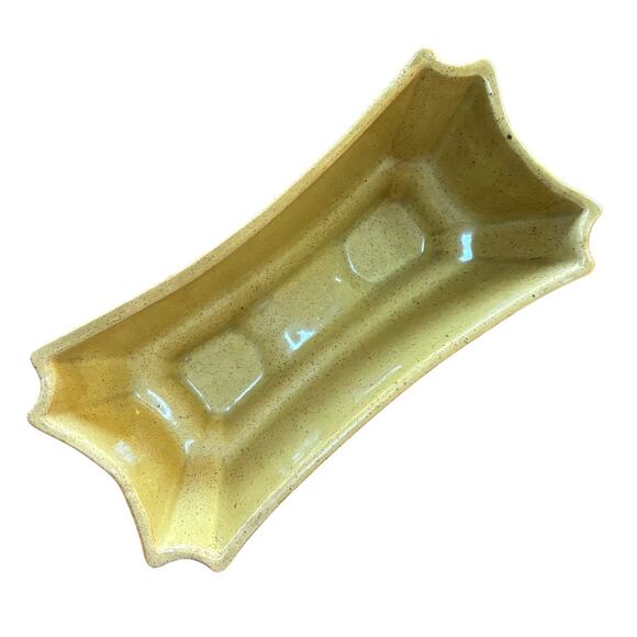 Vintage Ungemach USA mustard yellow atomic age art pottery planter vase pot - Picture 5 of 8